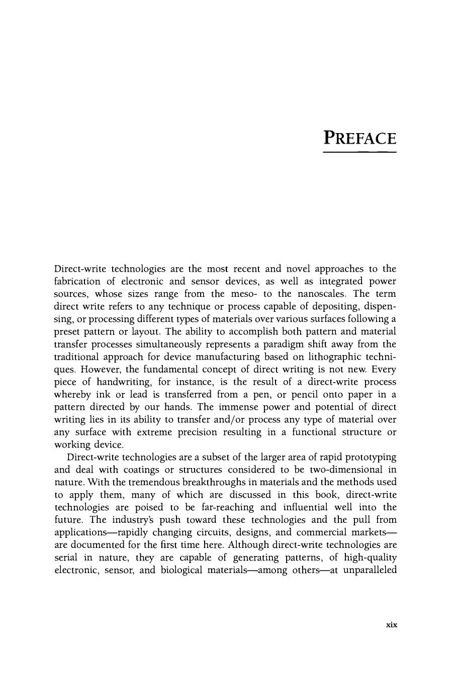 Direct-Write Technologies for Rapid Prototyping. Sensors, Electronics, and Integrated Power Sources by Alberto Piqué (Auth.)