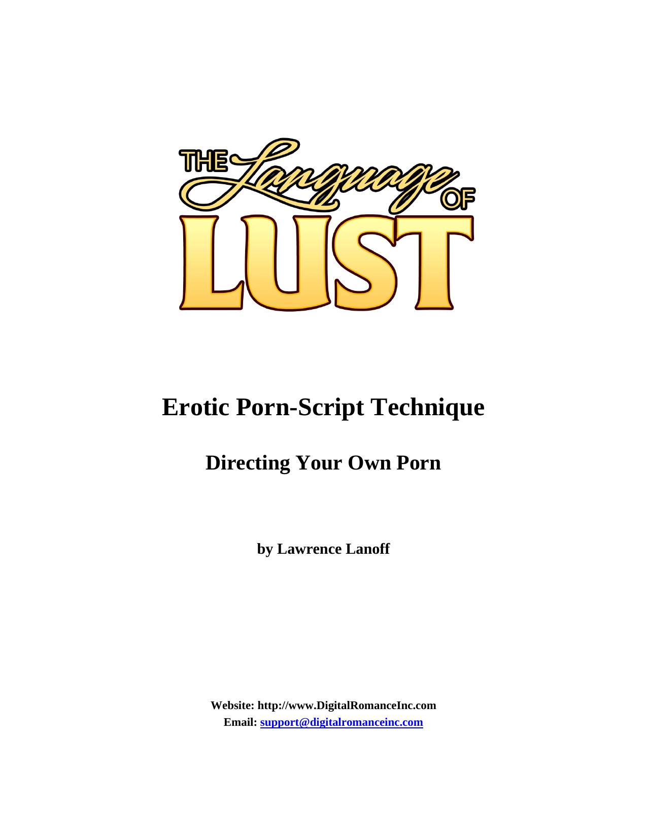Directing Your Own Porn by Jennifer Blanksteen