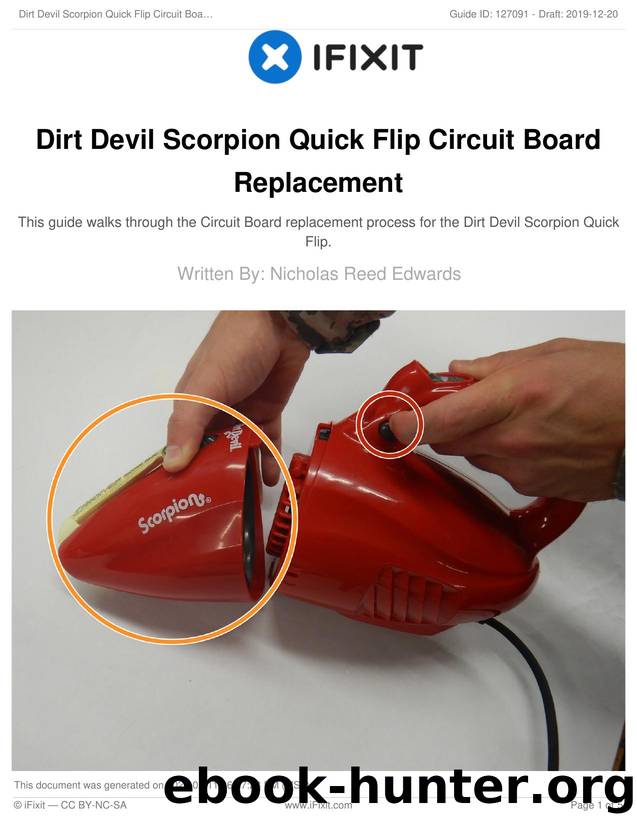 Dirt Devil Scorpion Quick Flip Circuit Board Replacement by Unknown