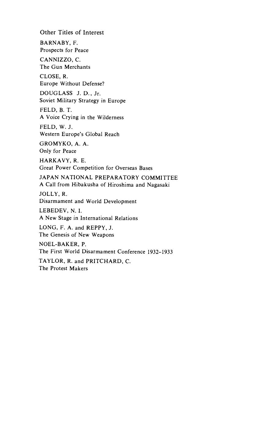 Disarmament: the Human Factor. Proceedings of a Colloquium on the Societal Context for Disarmament, Sponsored by Unitar and Planetary Citizens and Held at the United Nations, New York by Ervin Laszlo and Donald Keys (Eds.)