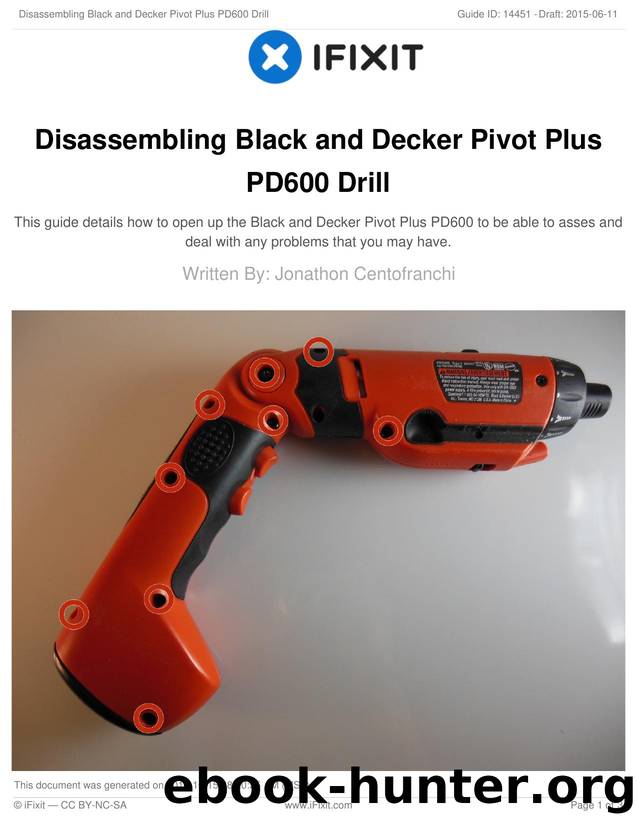 Disassembling Black and Decker Pivot Plus PD600 Drill by Unknown