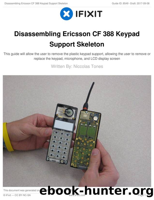 Disassembling Ericsson CF 388 Keypad Support Skeleton by Unknown