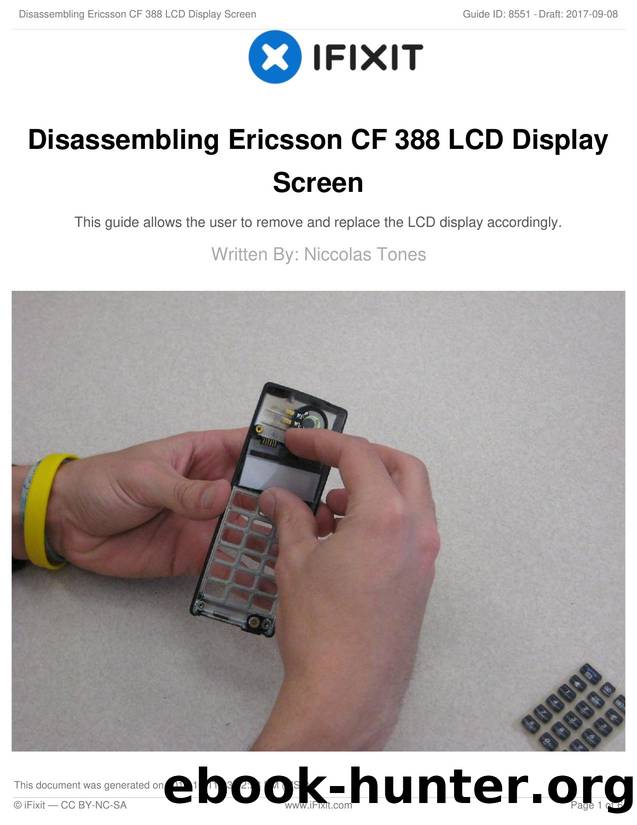 Disassembling Ericsson CF 388 LCD Display Screen by Unknown