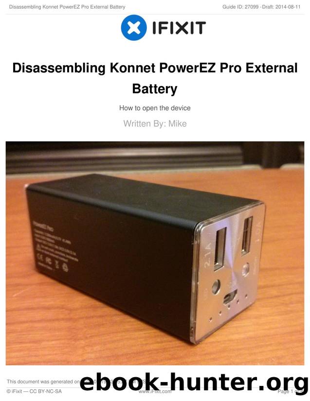 Disassembling Konnet PowerEZ Pro External Battery by Unknown