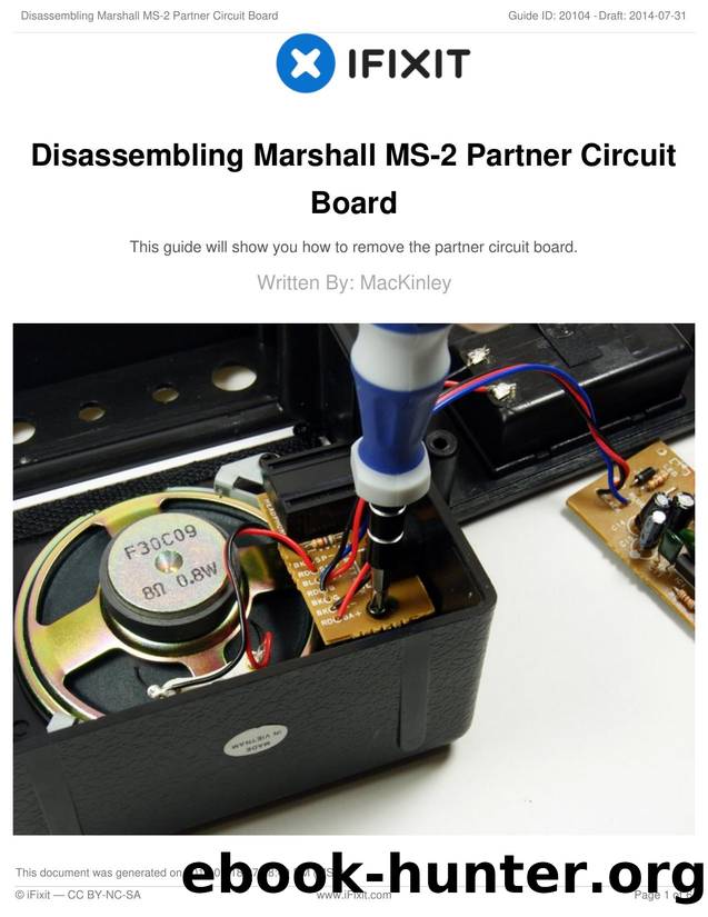Disassembling Marshall MS-2 Partner Circuit Board by Unknown