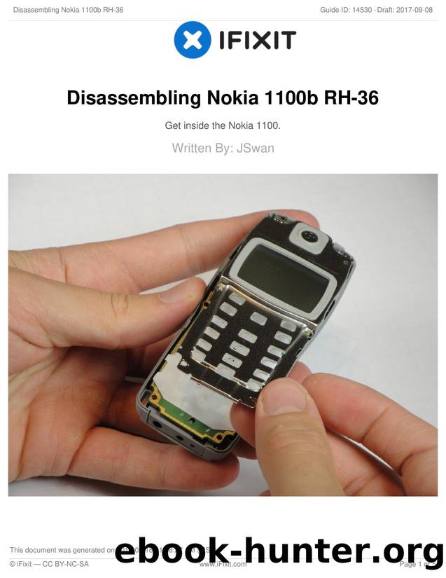 Disassembling Nokia 1100b RH-36 by Unknown