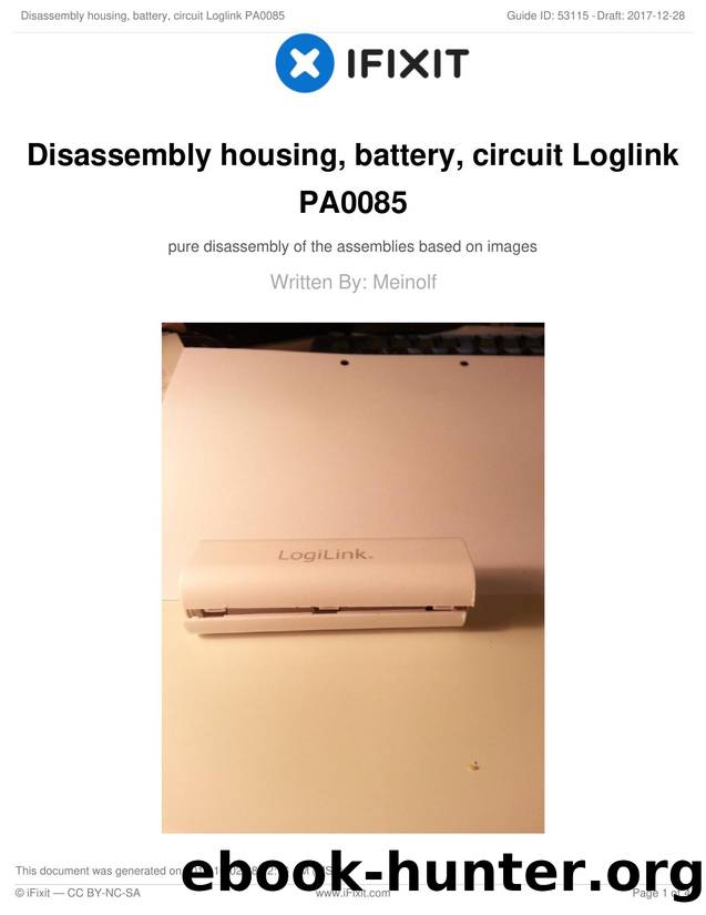 Disassembly housing, battery, circuit Loglink PA0085 by Unknown