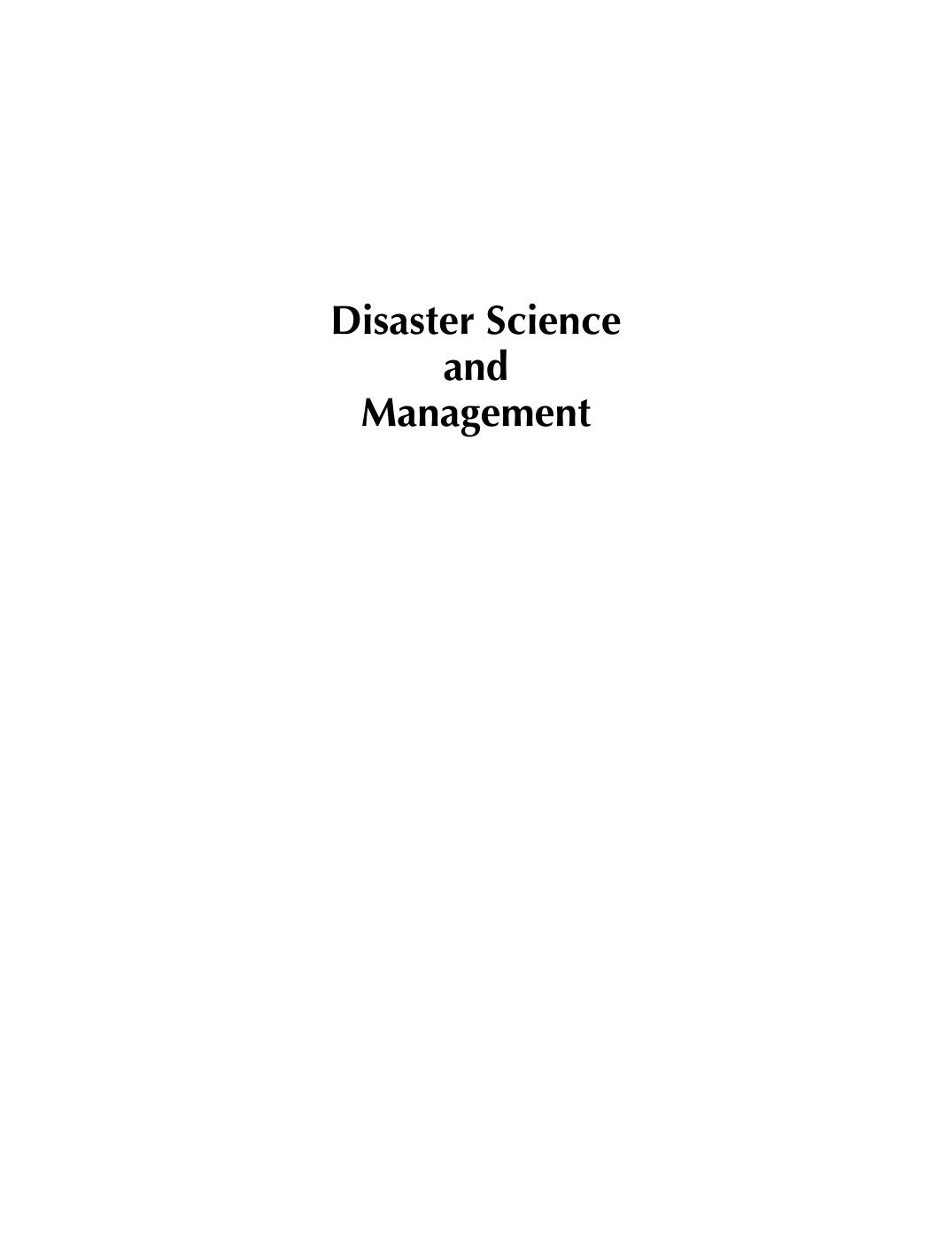 Disaster Science and Management_Prelims.pdf by Unknown