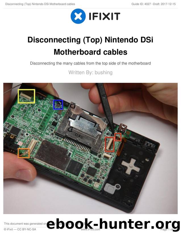 Disconnecting (Top) Nintendo DSi Motherboard cables by Unknown