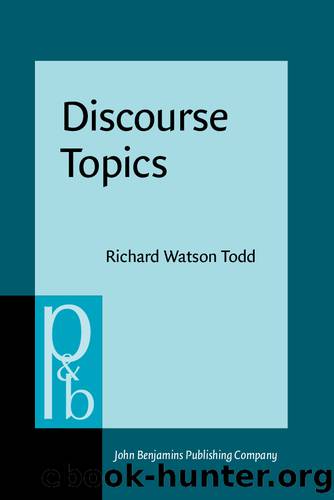 Discourse Topics by Watson Todd Richard;