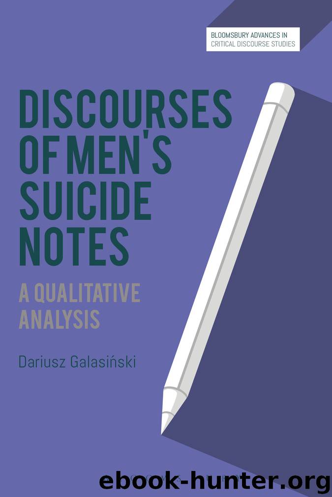 Discourses of Men’s Suicide Notes by Dariusz Galasinski