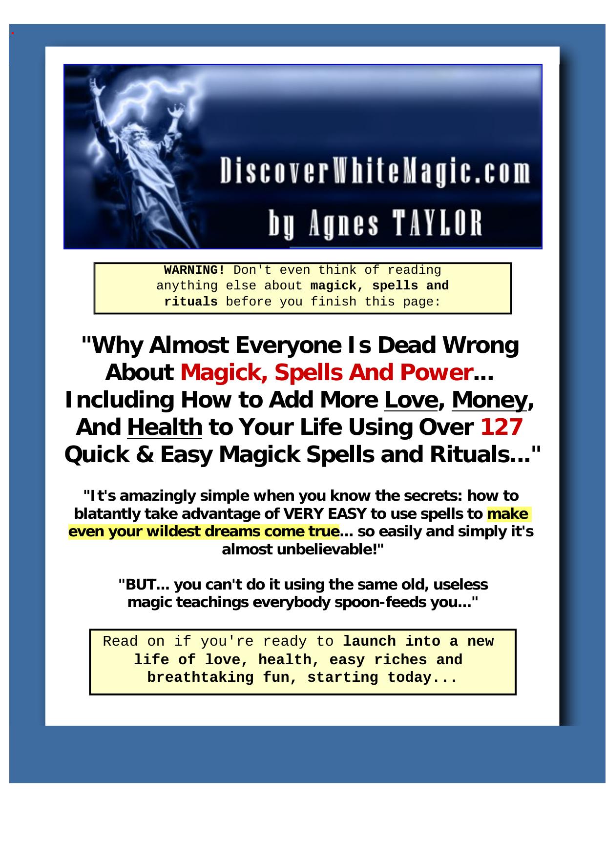 Discover White Magic EBook By Agnes Taylor. by Best of Kuszter's Collection