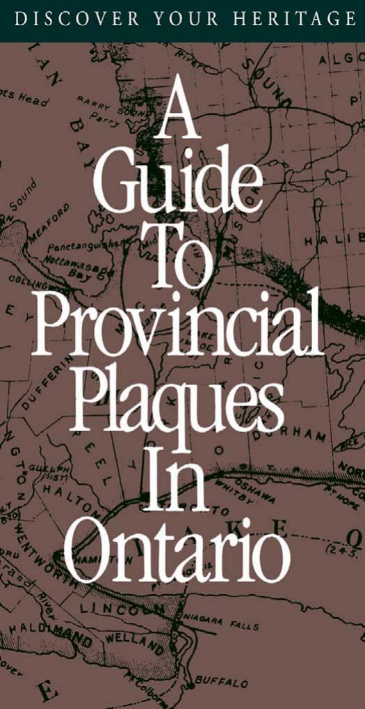 Discover Your Heritage: A Guide to Provincial Plaques in Ontario by Mary Ellen Perkins