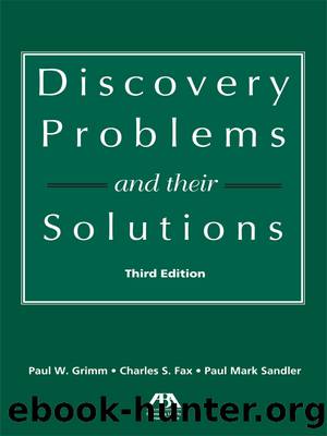 Discovery Problems and Their Solutions by Fax Charles S.;Grimm Paul W.;Sandler Paul Mark;