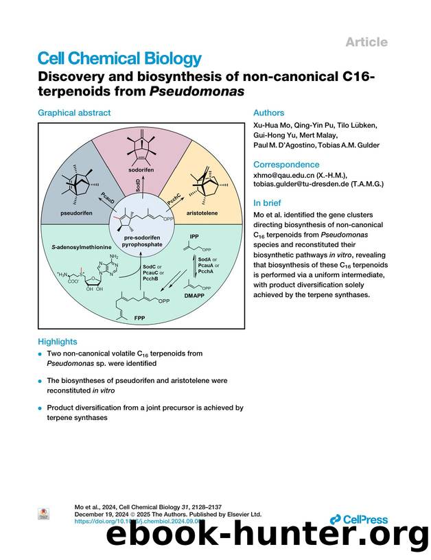 Discovery and biosynthesis of non-canonical C16-terpenoids from Pseudomonas by unknow