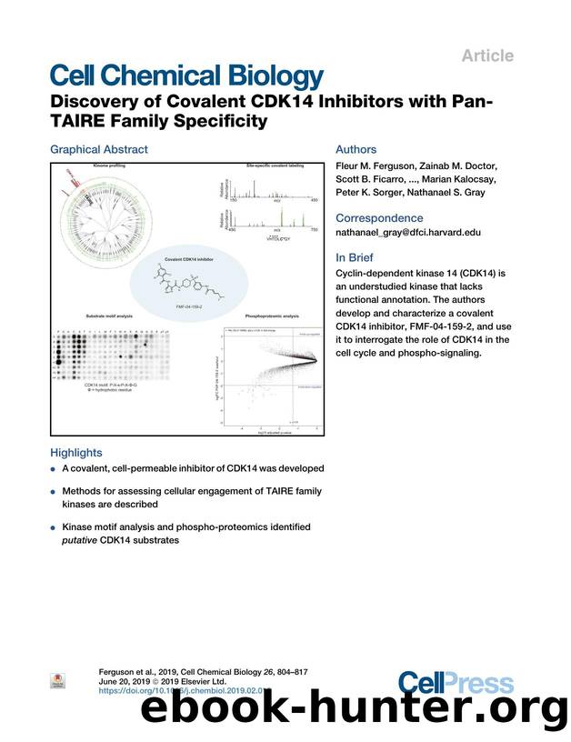 Discovery of Covalent CDK14 Inhibitors with Pan-TAIRE Family Specificity by unknow