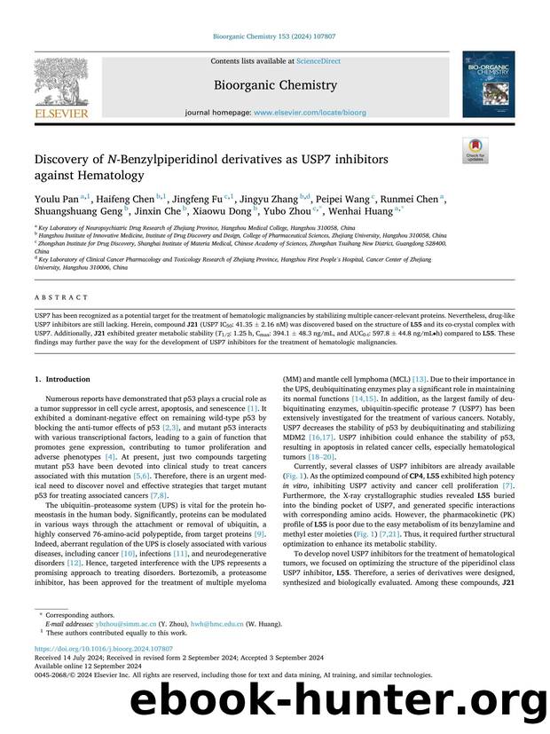 Discovery of N -Benzylpiperidinol derivatives as USP7 inhibitors against Hematology by unknow