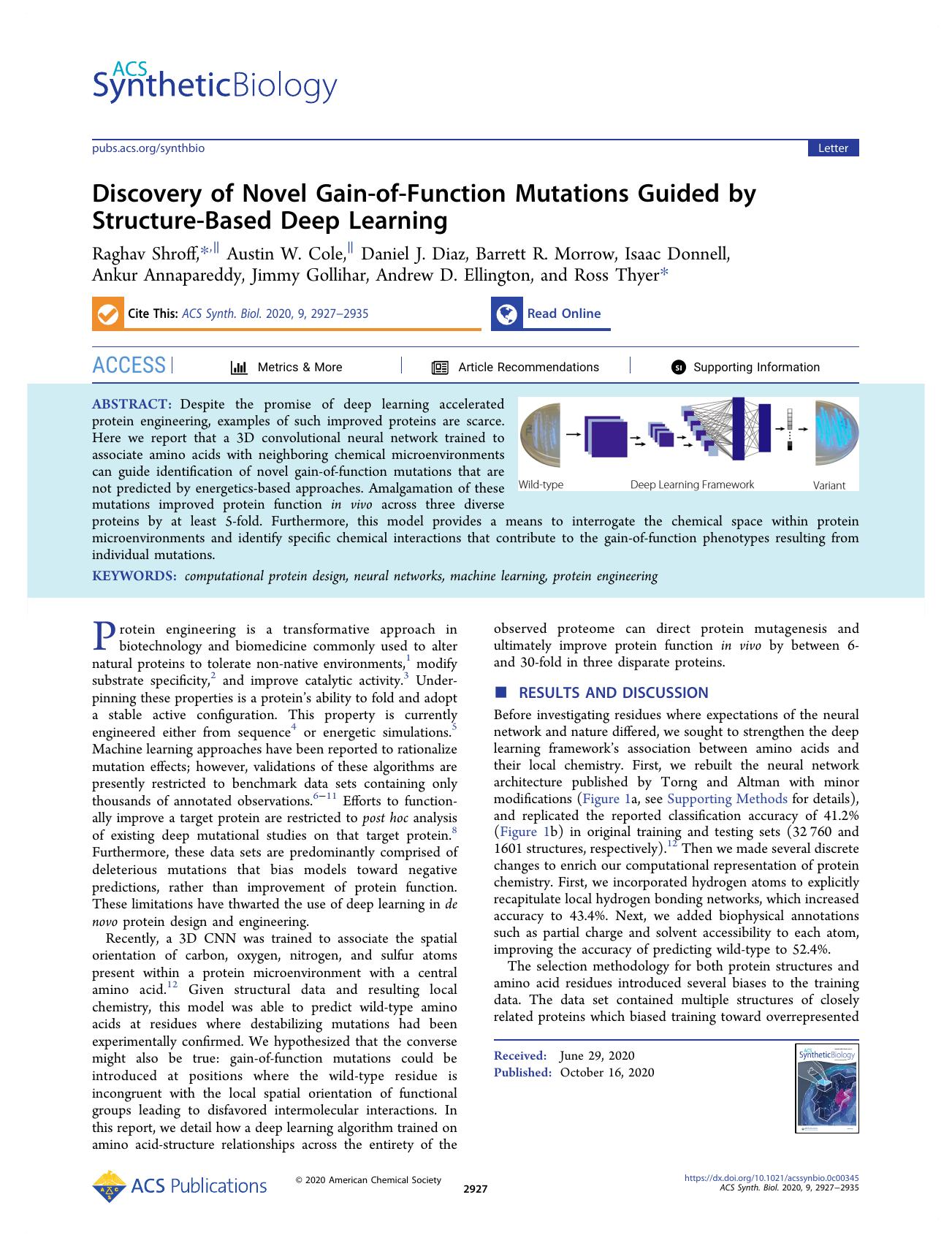 Discovery of Novel Gain-of-Function Mutations Guided by Structure-Based Deep Learning by unknow