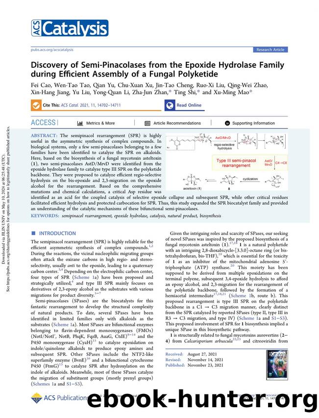 Discovery of Semi-Pinacolases from the Epoxide Hydrolase Family during Efficient Assembly of a Fungal Polyketide by unknow
