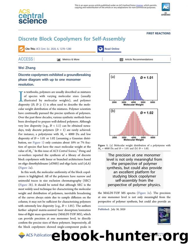 Discrete Block Copolymers for Self-Assembly by Wei Zhang (ORCID: 0000-0002-9321-6411)
