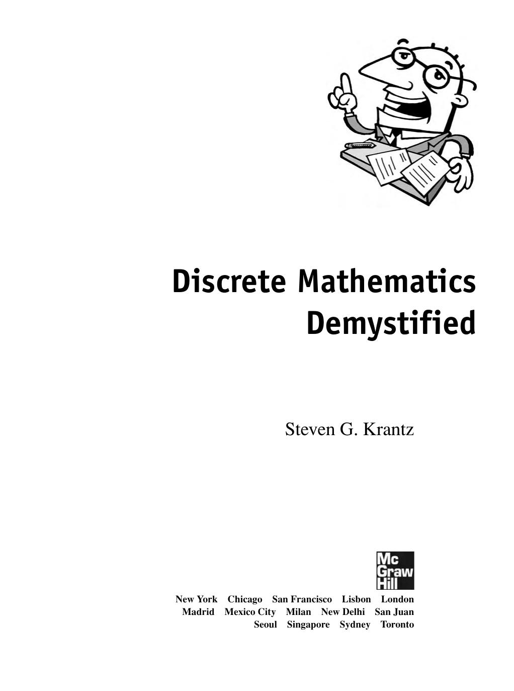 Discrete Mathematics Demystified by Krantz