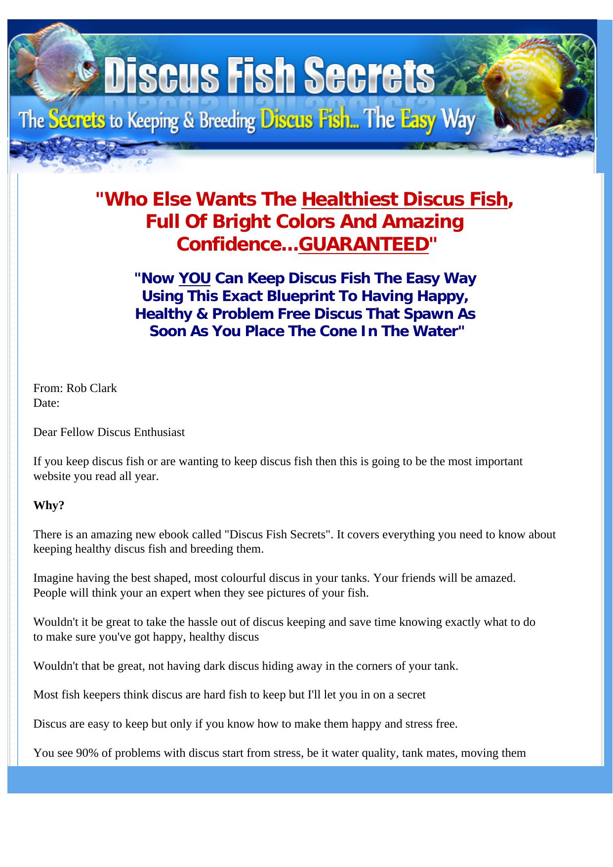 Discus Fish Secrets. by Best of Kuszter's Collection