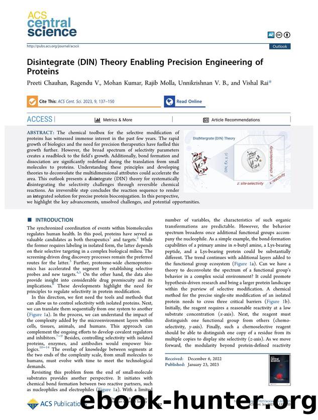 Disintegrate (DIN) Theory Enabling Precision Engineering of Proteins by unknow