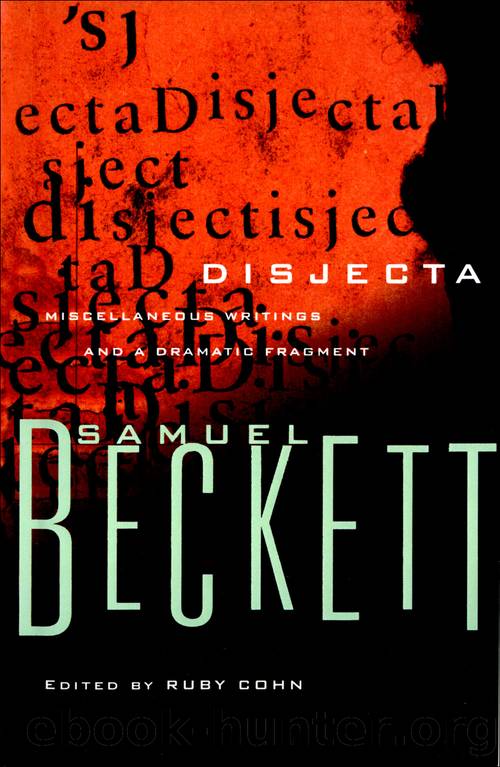 Disjecta by Samuel Beckett