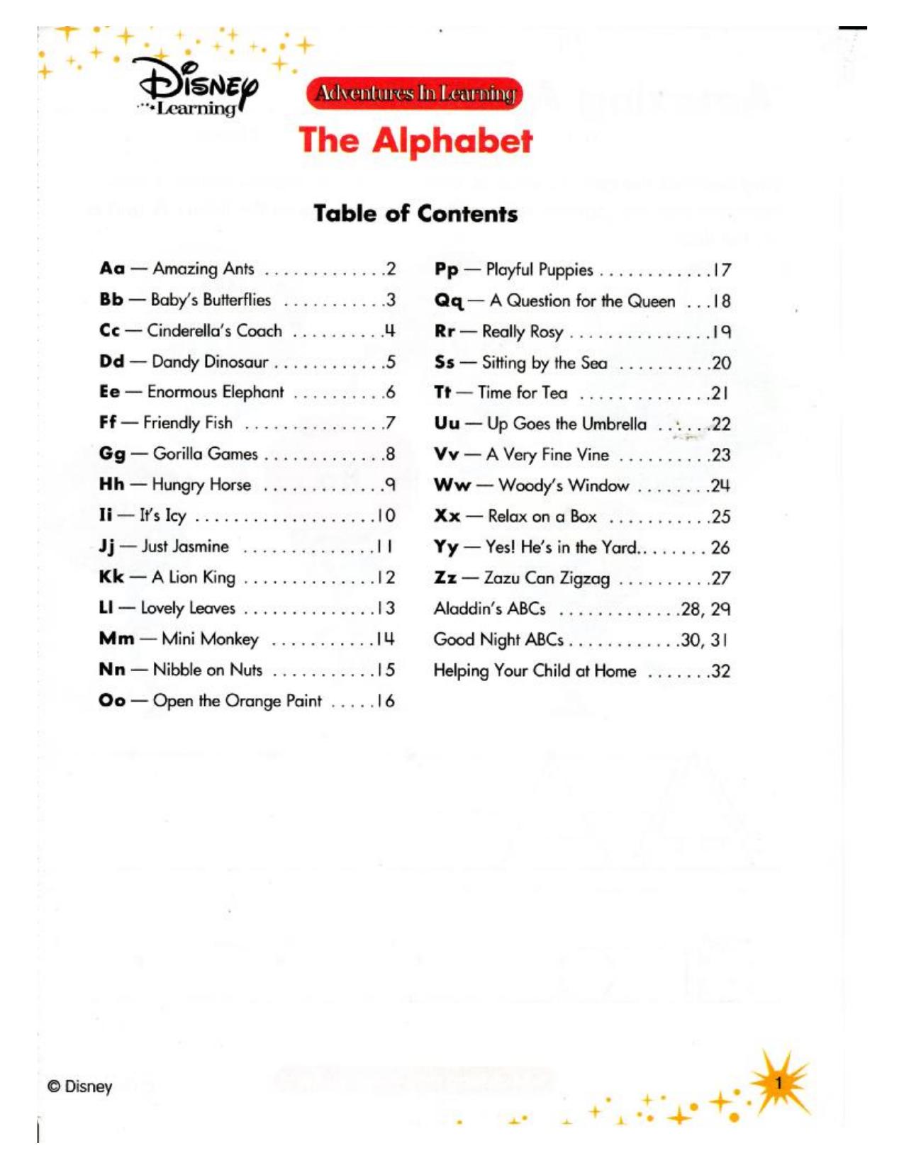 Disney : The Alphabet by Publishing International