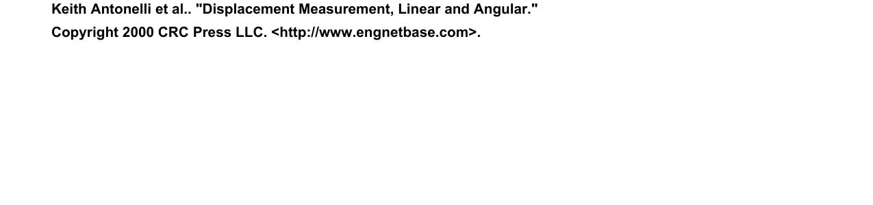 Displacement Measurement, Linear and Angular by Keith Antonelli et al