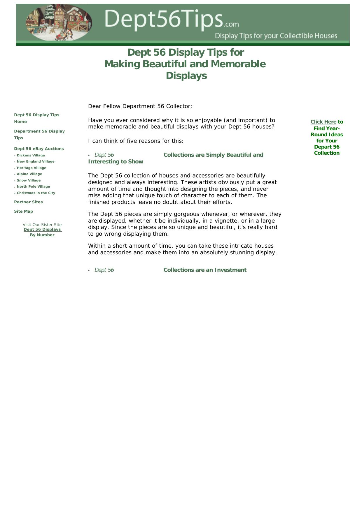 Display Tips For Your Collectible Houses. by Best of Kuszter's Collection