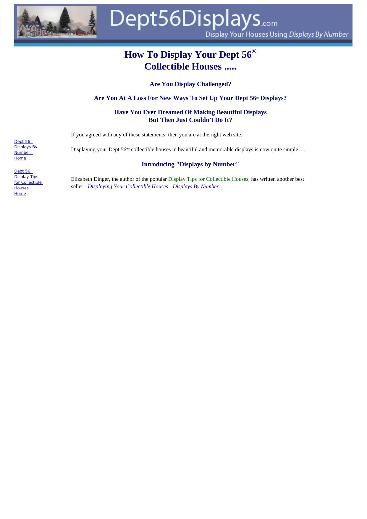 Displaying Your Collectible Houses. by Best of Kuszter's Collection