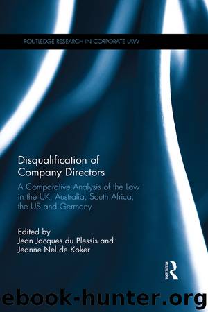 Disqualification of Company Directors by du Plessis Jean Jacques; de Koker Jeanne Nel;