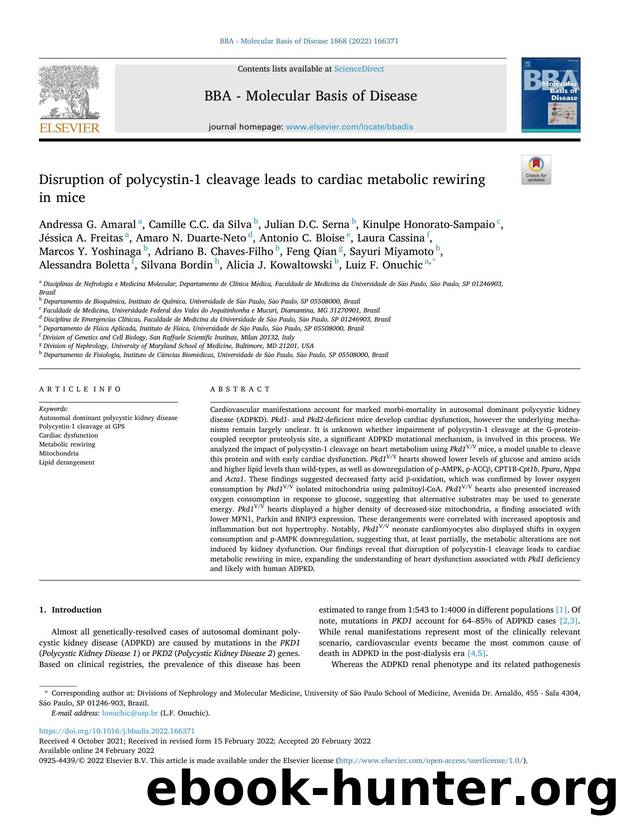 Disruption of polycystin-1 cleavage leads to cardiac metabolic rewiring in mice by unknow