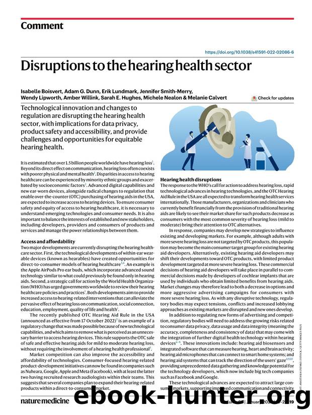 Disruptions to the hearing health sector by unknow