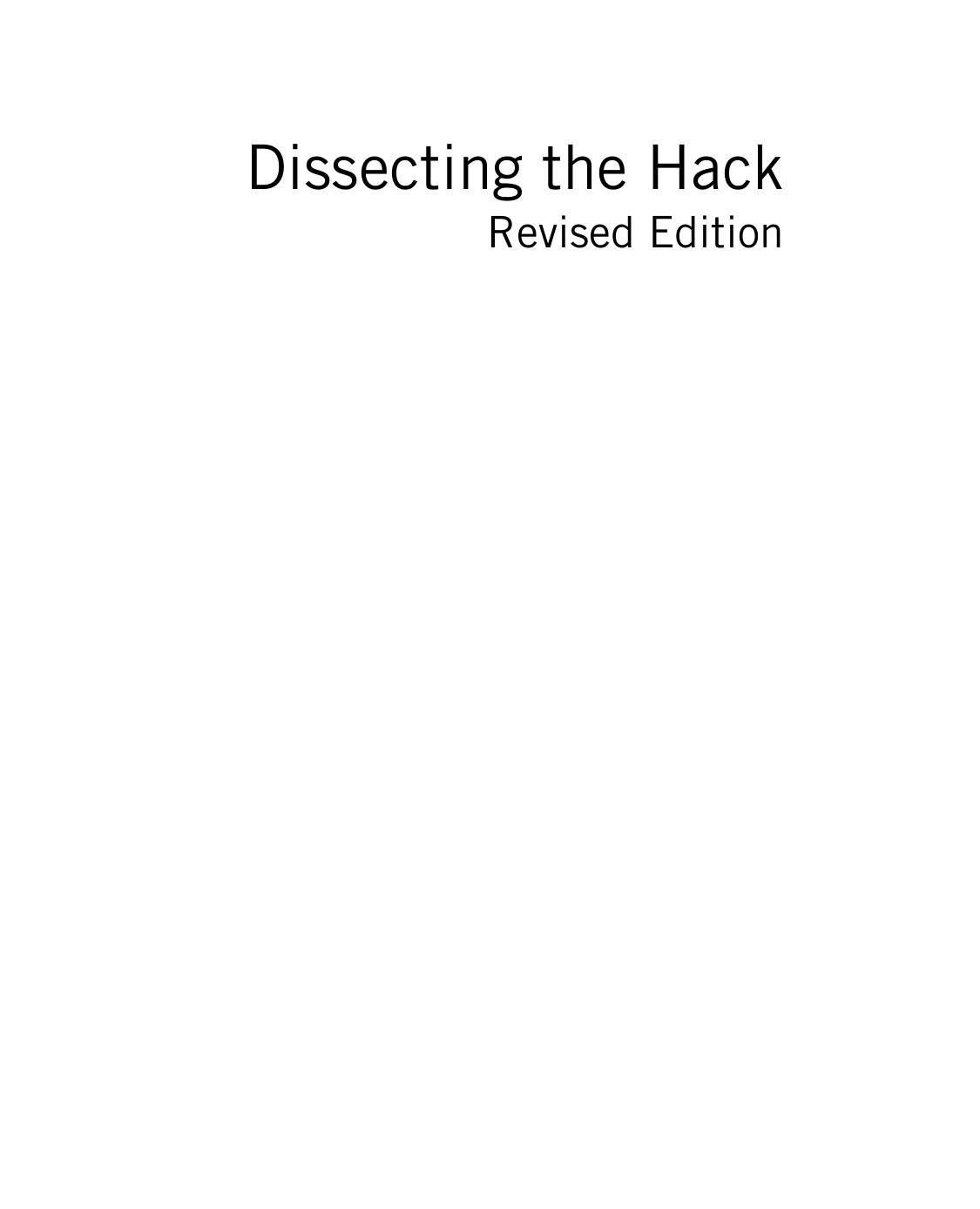 Dissecting the Hack: The F0rb1dd3n Network, Revised Edition by Jayson E. Street Kent Nabors Brian Baskin