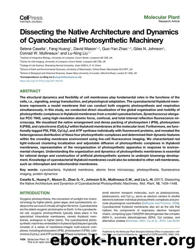 Dissecting the Native Architecture and Dynamics of Cyanobacterial Photosynthetic Machinery by unknow