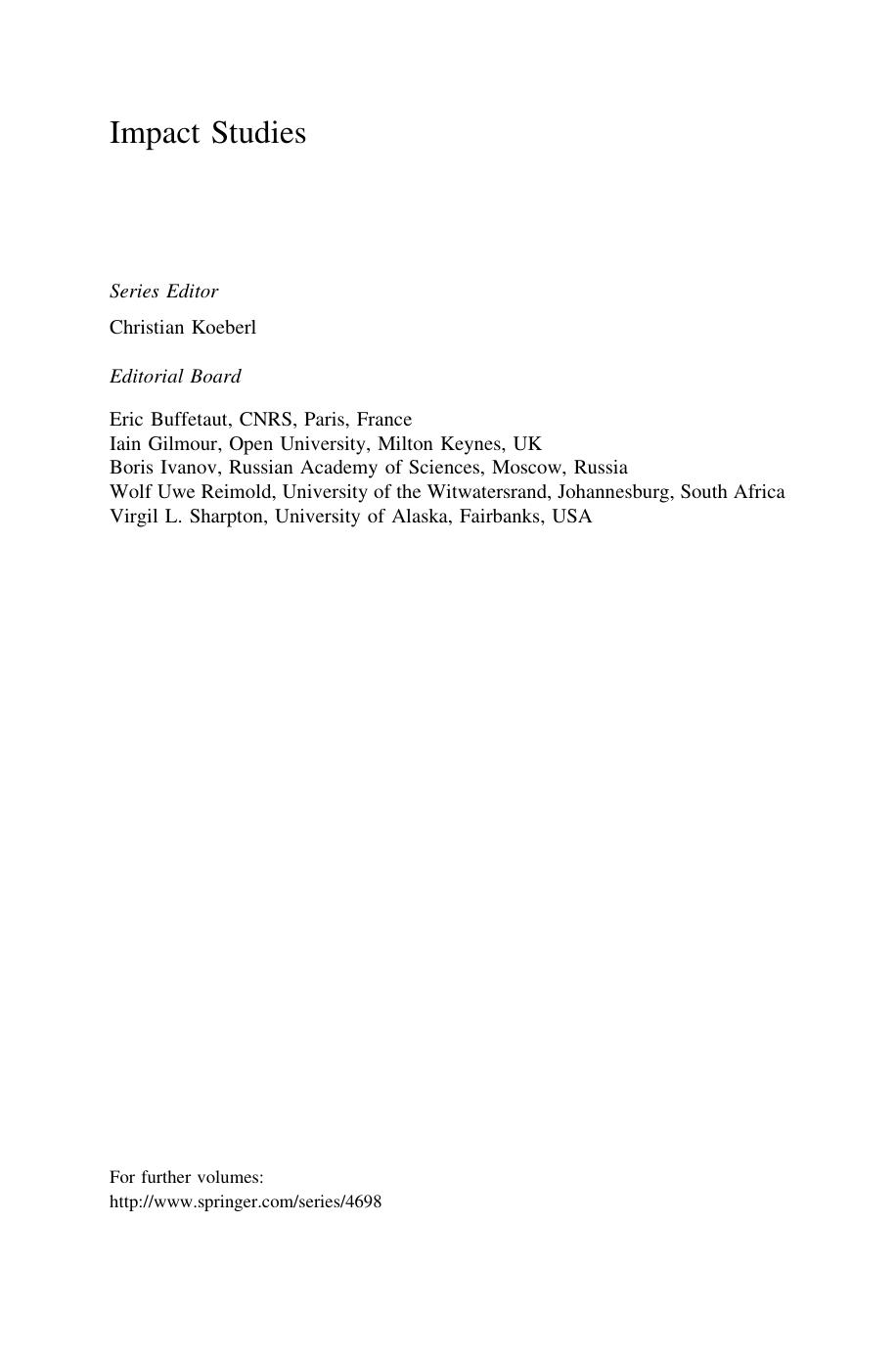 Distal Impact Ejecta Layers: A Record of Large Impacts in Sedimentary Deposits by Billy P. Glass Bruce M. Simonson (auth.)