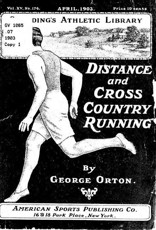 Distance and cross country running by Orton George