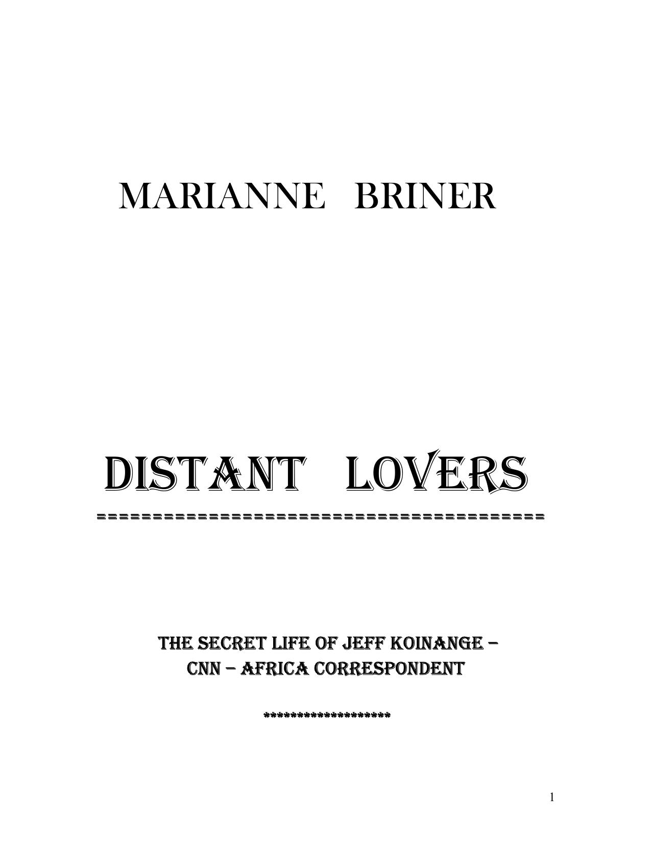 Distant Lovers by MARIANNE BRINER
