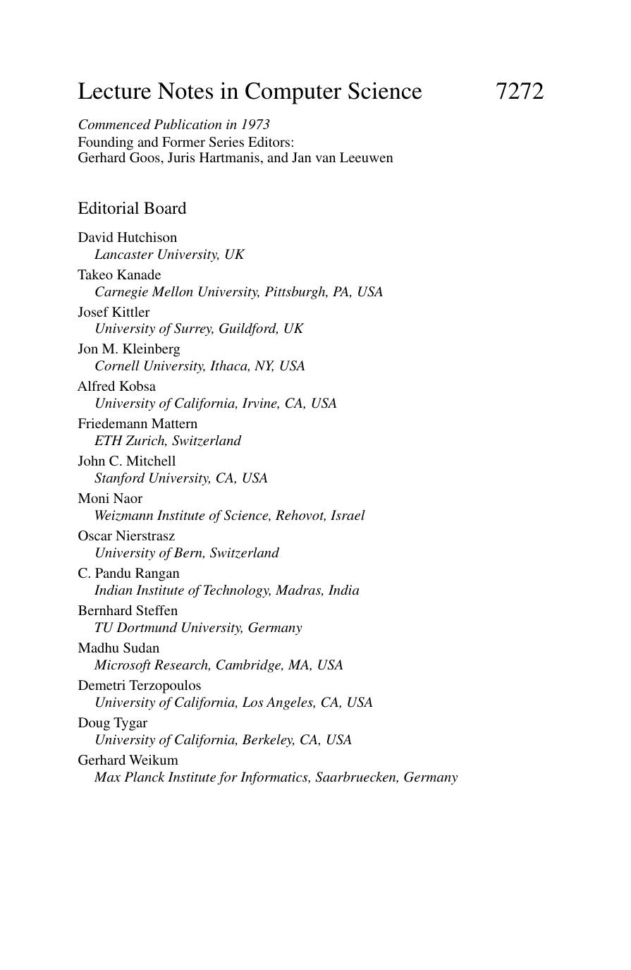 Distributed Applications and Interoperable Systems: 12th IFIP WG 6.1 International Conference, DAIS 2012, Stockholm, Sweden, June 13-16, 2012. Proceedings by Francisco Maia Miguel Matos (auth.) Karl Michael Göschka Seif Haridi (eds.)