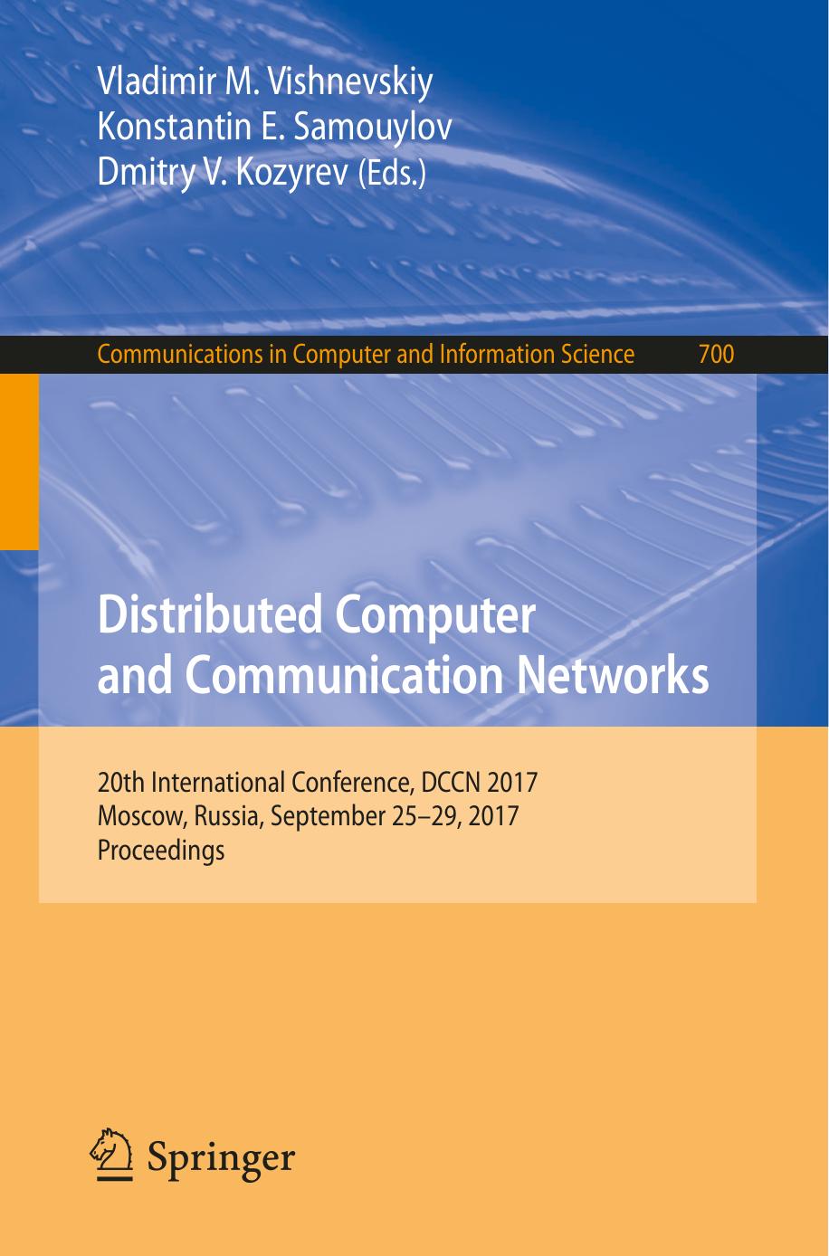 Distributed Computer and Communication Networks by Unknow