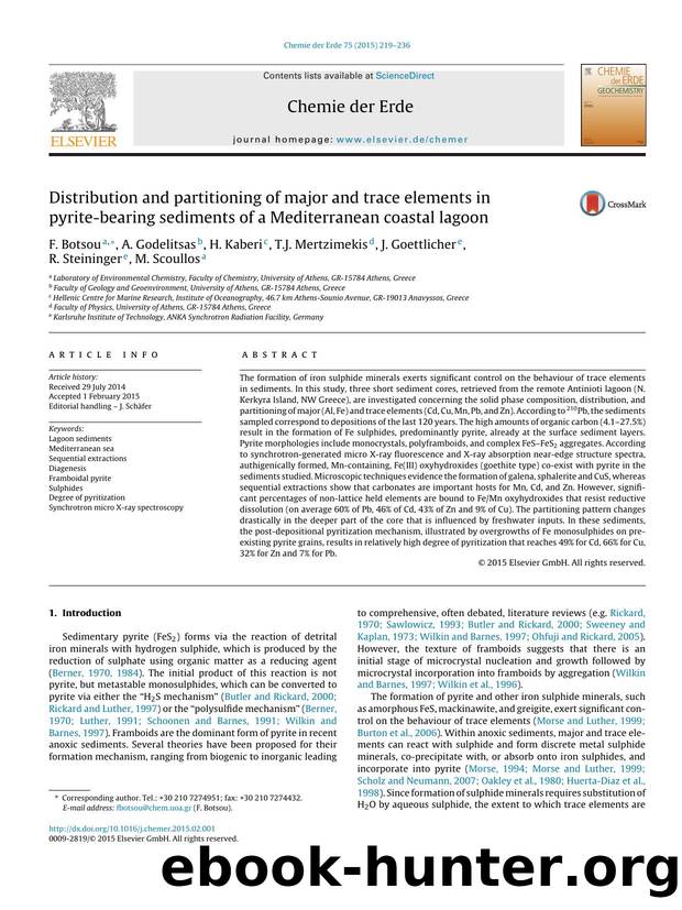 Distribution and partitioning of major and trace elements in pyrite-bearing sediments of a Mediterranean coastal lagoon by unknow