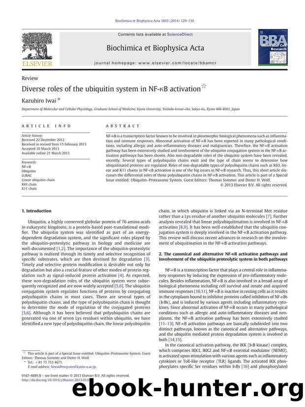 Diverse roles of the ubiquitin system in NF-ÎºB activation by Kazuhiro Iwai