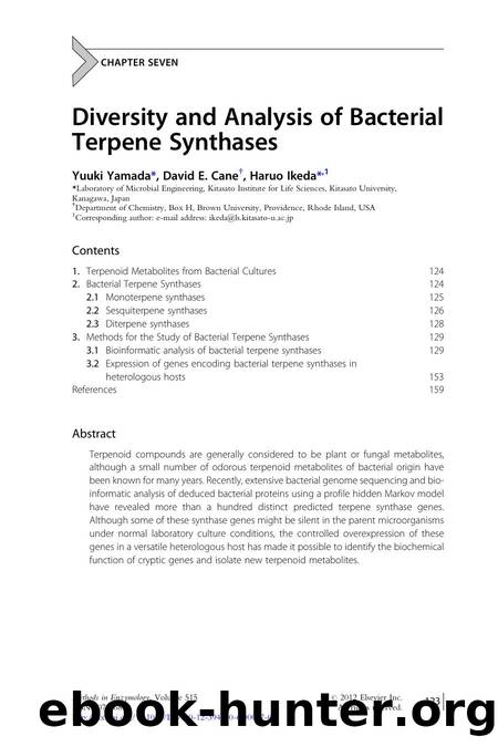 Diversity and Analysis of Bacterial Terpene Synthases by Yuuki Yamada & David E. Cane & Haruo Ikeda