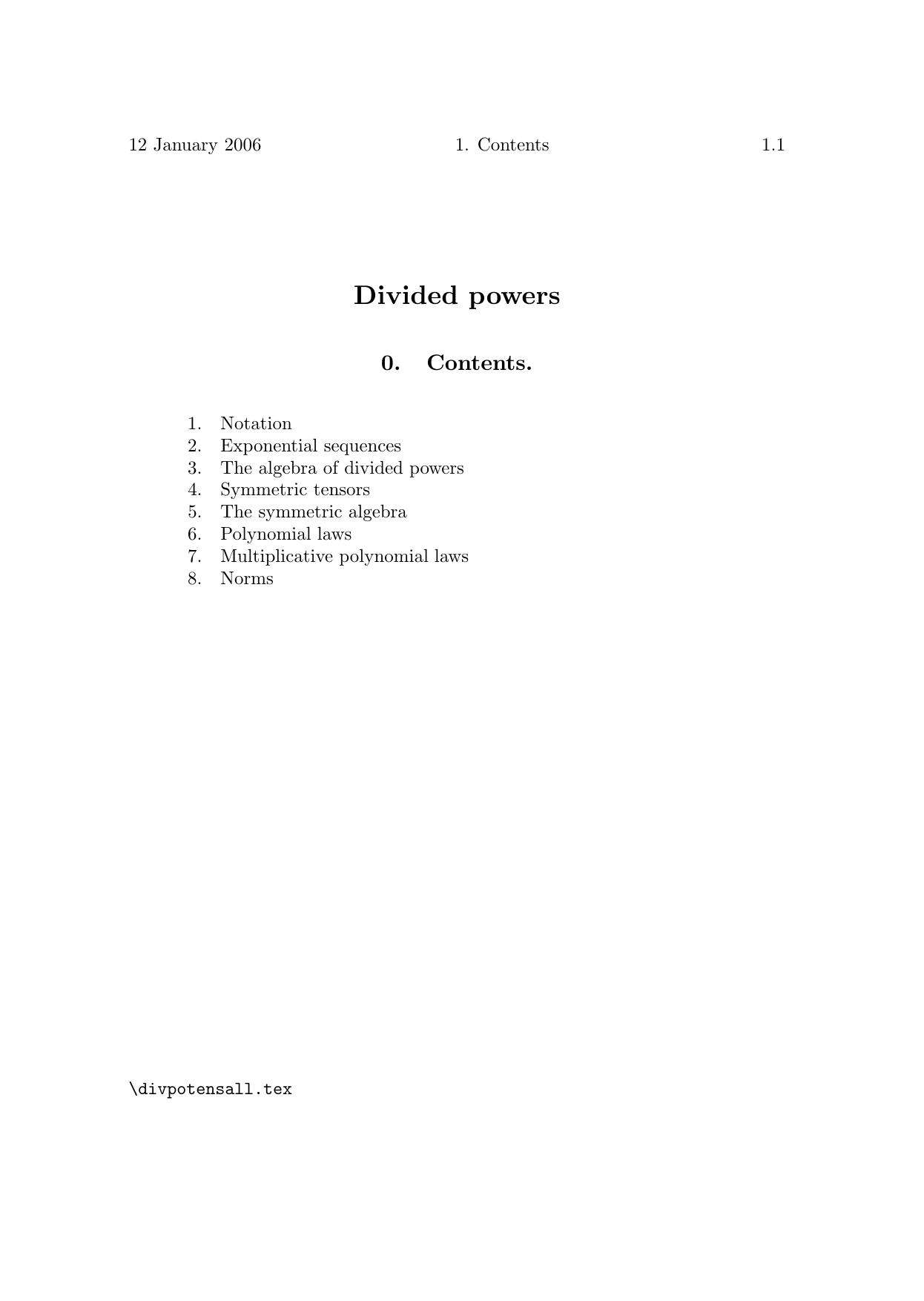 Divided powers by Dan Laksov