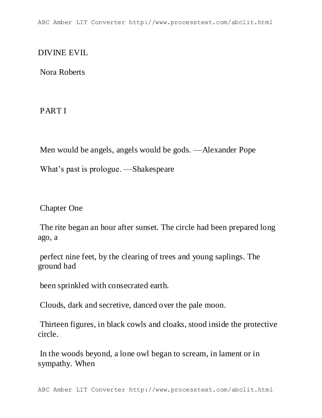 Divine Evil by Nora Roberts by Unknown