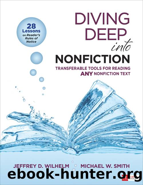Diving Deep Into Nonfiction, Grades 6-12 by Jeffrey D. Wilhelm & Michael W. Smith