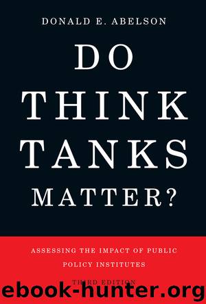 Do Think Tanks Matter? by Donald E. Abelson