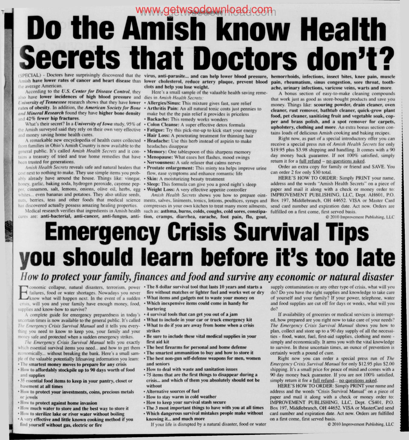 Do the Amish Know Health Secrets by Unknown